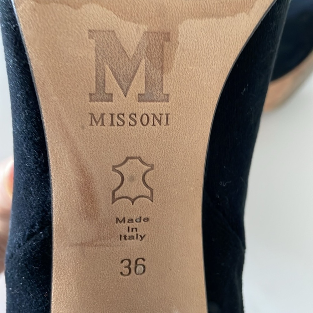 Missoni Black Velvet Ankle Boots - Picture 11 of 12